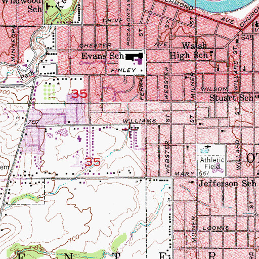 Topographic Map of Bible Baptist Church, IA