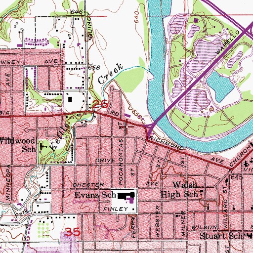 Topographic Map of Albia Road Podiatry Clinic, IA