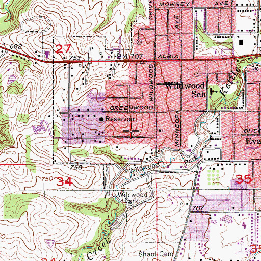 Topographic Map of Ottumwa Good Samaritan Center, IA