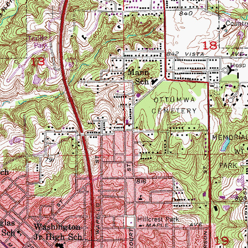 Topographic Map of Family Practice Center, IA