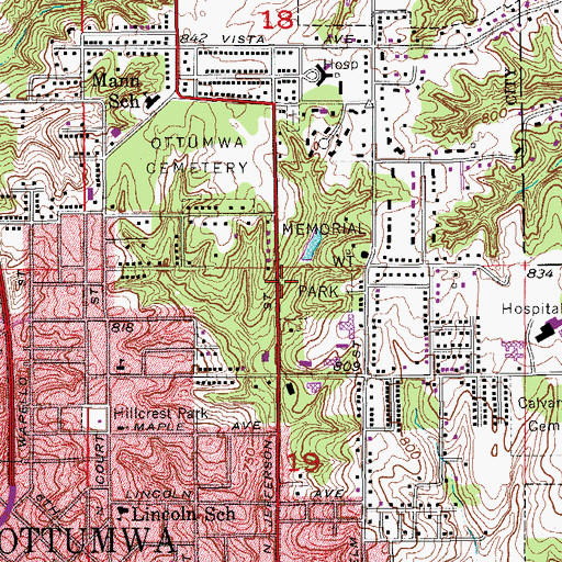 Topographic Map of Moore Hearing Clinic, IA