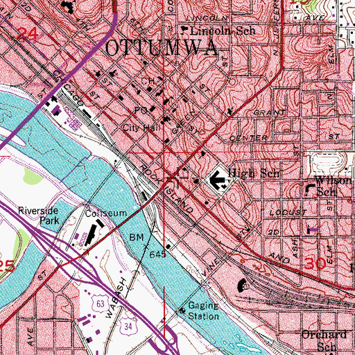 Topographic Map of Family Health Center, IA