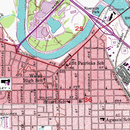 Topographic Map of Saint Patricks Catholic Church, IA