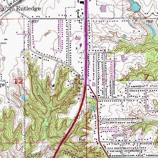 Topographic Map of Northgate Alliance Church, IA