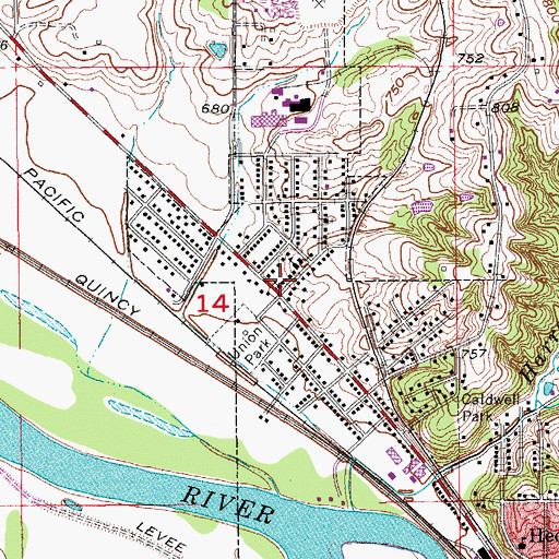 Topographic Map of Westminster Presbyterian Church, IA