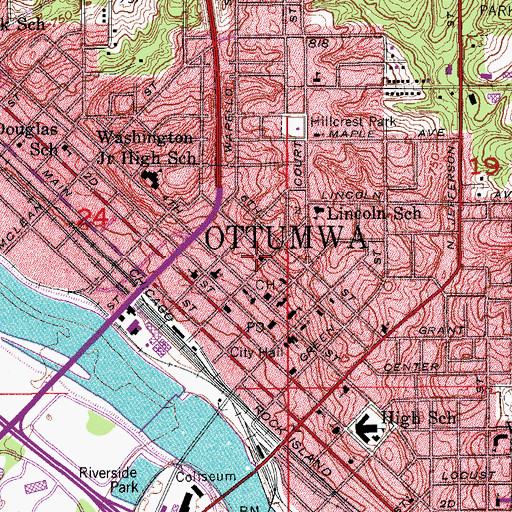 Topographic Map of Apostolic Church of Christ, IA