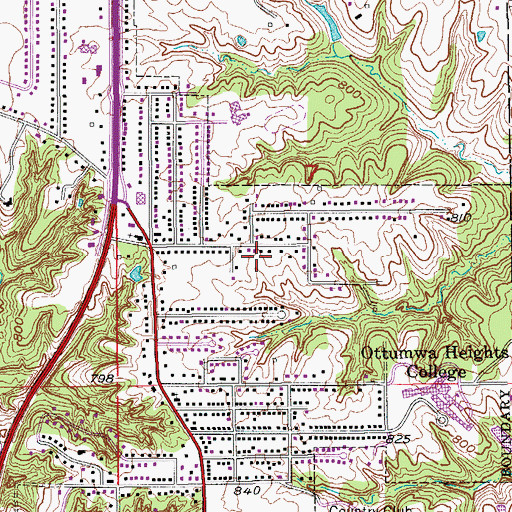 Topographic Map of Savannah Church of Christ, IA