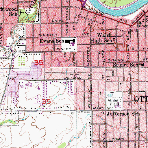 Topographic Map of Plymouth Brethren Bible Chapel, IA