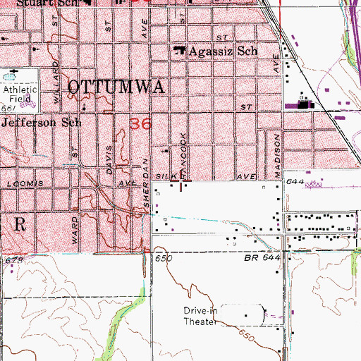 Topographic Map of Evangelistic Temple, IA