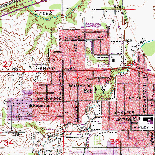 Topographic Map of First Assembly of God Church, IA