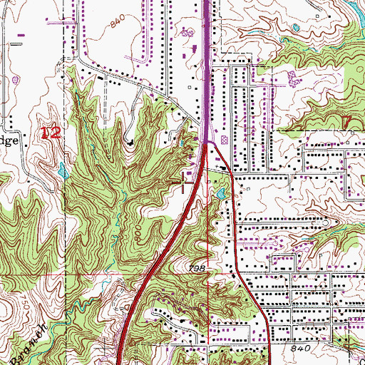 Topographic Map of New Hope Baptist Church, IA