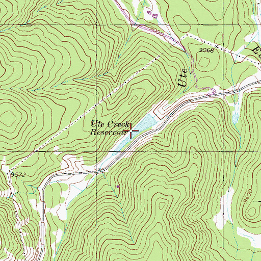 Topographic Map of Ute Creek Reservoir, CO