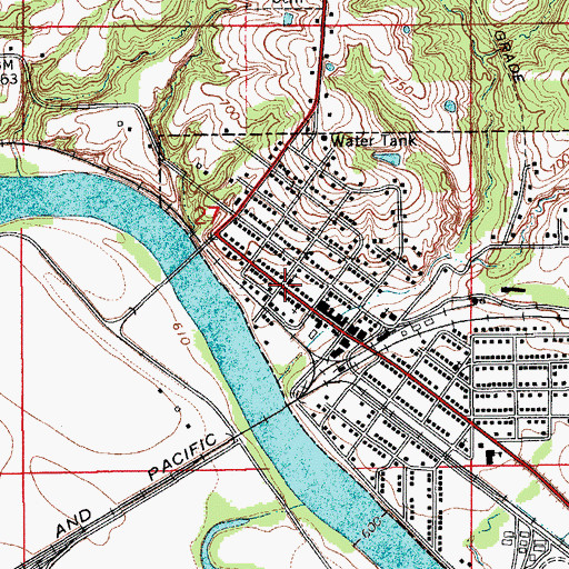 Topographic Map of Eldon United Methodist Church, IA