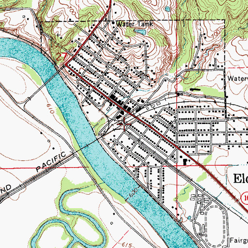 Topographic Map of Eldon (historical), IA