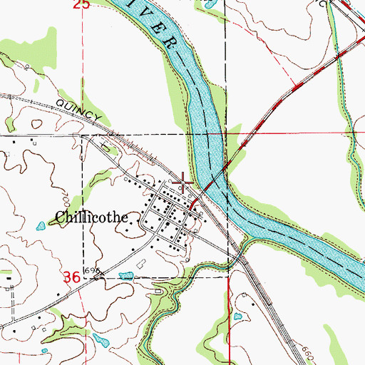 Topographic Map of Chillicothe, IA