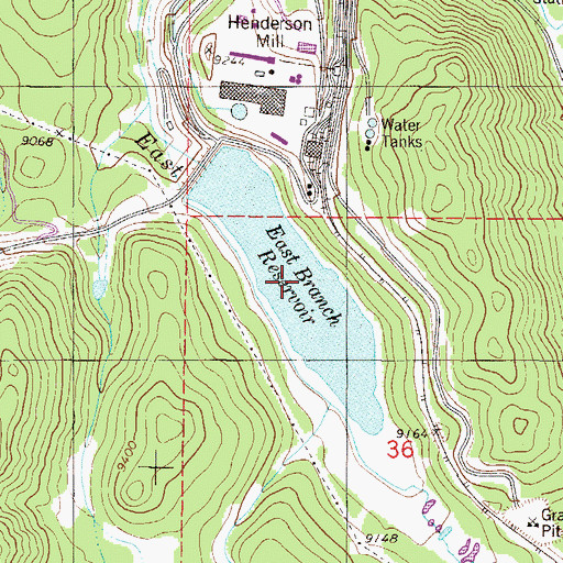 Topographic Map of East Branch Reservoir, CO