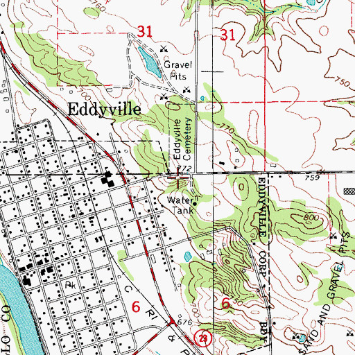 Topographic Map of Chief Hard Fish Historical Marker, IA
