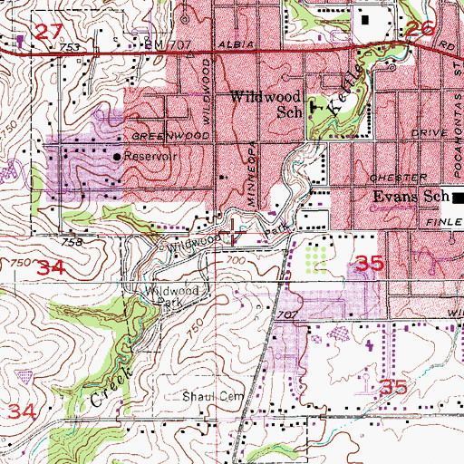 Topographic Map of Washington Bicentennial Recognition Historical Marker, IA