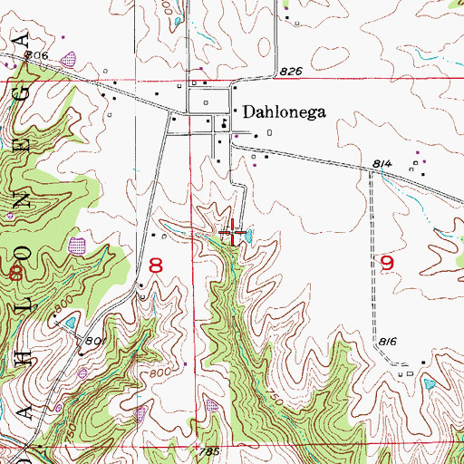 Topographic Map of Jonathan Woody Historical Marker, IA