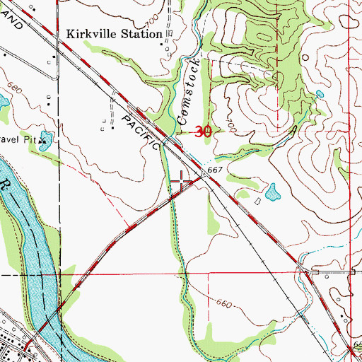 Topographic Map of Williams Cemetery, IA