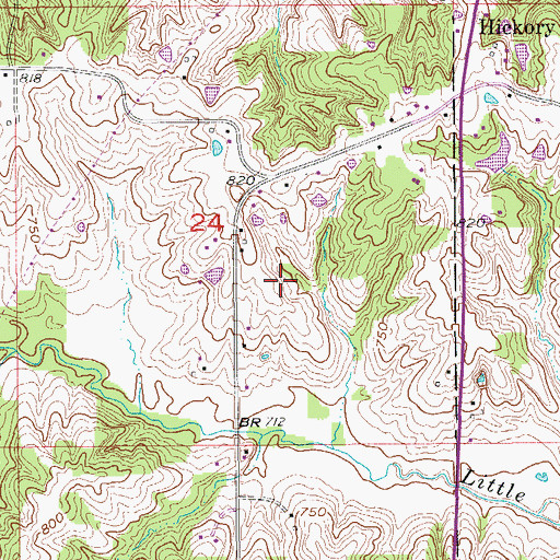 Topographic Map of Dexter Baby Grave, IA