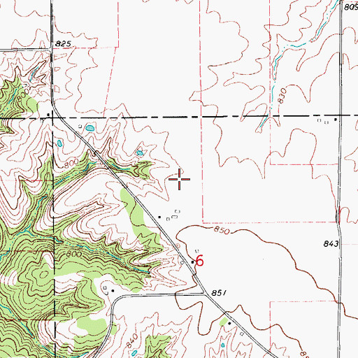 Topographic Map of Funk Cemetery, IA