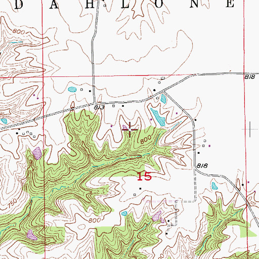 Topographic Map of Kitterman Cemetery, IA