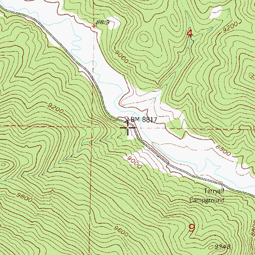 Topographic Map of Ute Creek Trailhead, CO