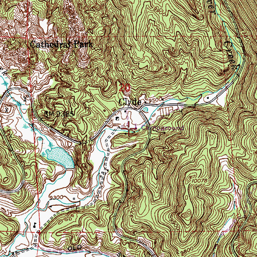 Topographic Map of Clyde Campground, CO