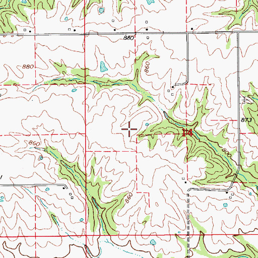 Topographic Map of Wellman Cemetery, IA