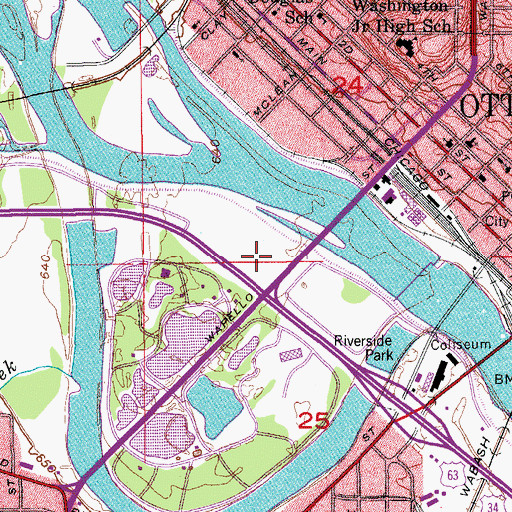 Topographic Map of Railroad Park, IA