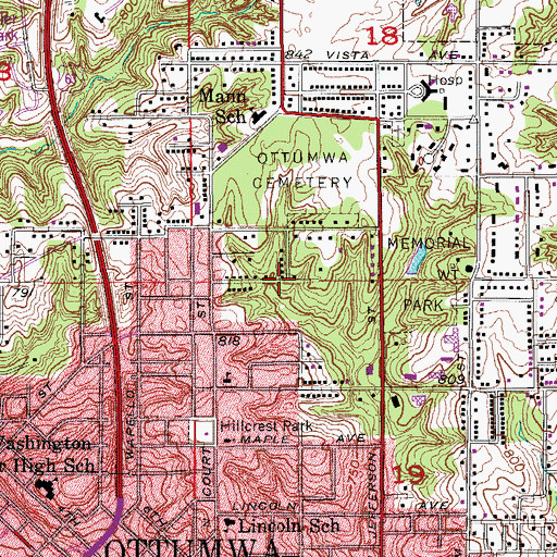 Topographic Map of Hamilton Park, IA