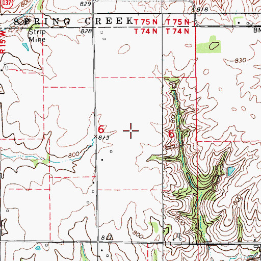 Topographic Map of Carpenter Cemetery, IA