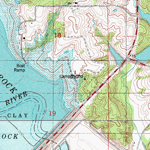 Topographic Map of North Overlook Park, IA