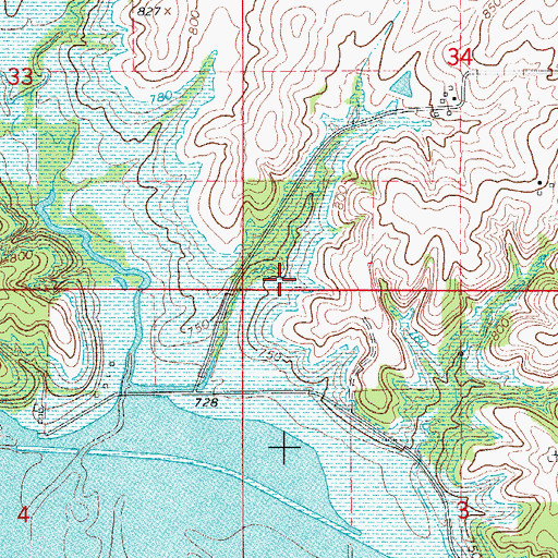 Topographic Map of Fifield Park, IA