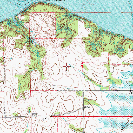 Topographic Map of Elk Rock State Park, IA