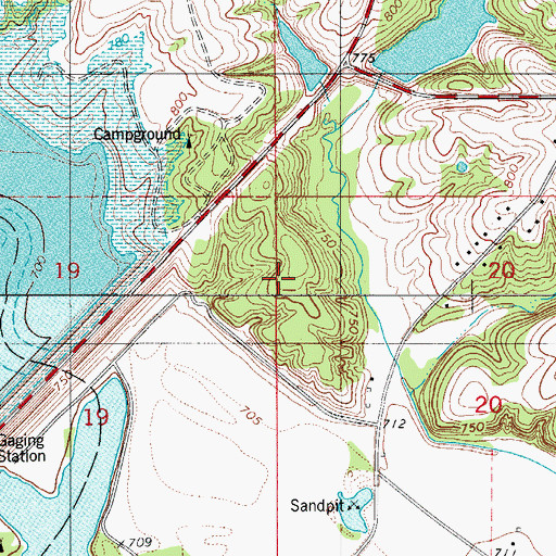 Topographic Map of Howell Post Office (historical), IA