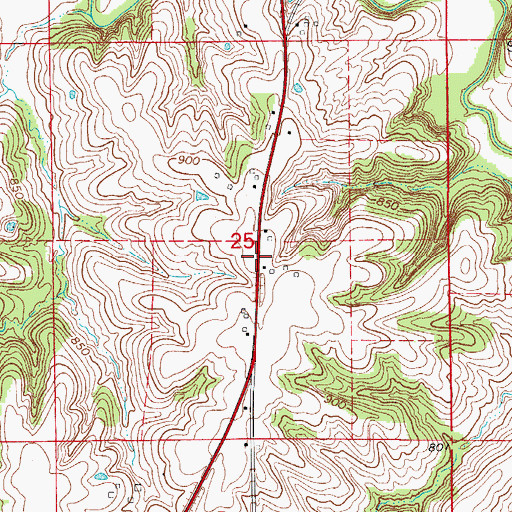 Topographic Map of Fairmont Post Office (historical), IA