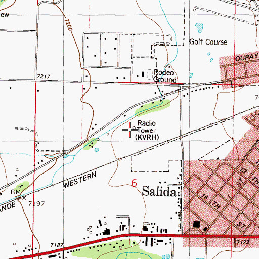 Topographic Map of WVRH Radio Tower, CO
