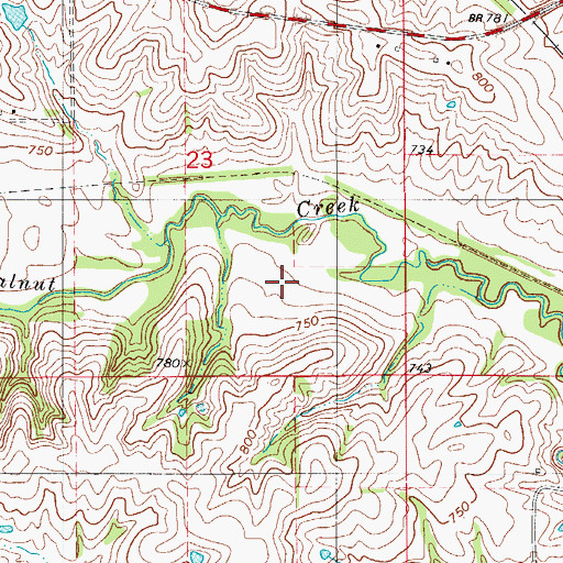 Topographic Map of Bethel Post Office (historical), IA