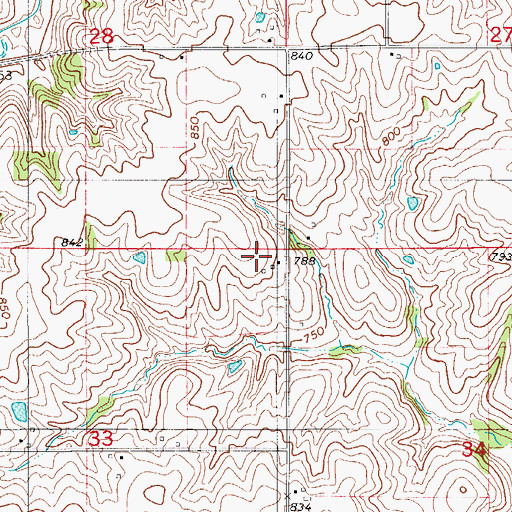 Topographic Map of Berry Post Office (historical), IA