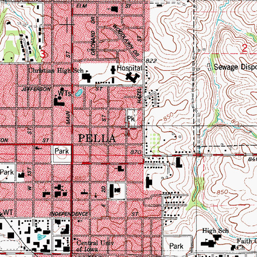 Topographic Map of Hmong Alliance Fellowship, IA