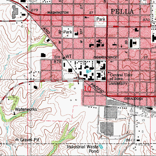 Topographic Map of Vermeer Science Center, IA