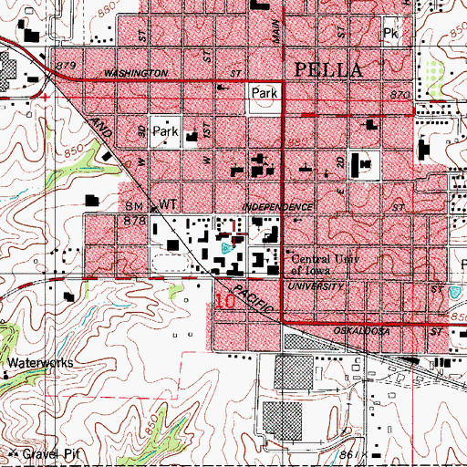 Topographic Map of The Central Market, IA