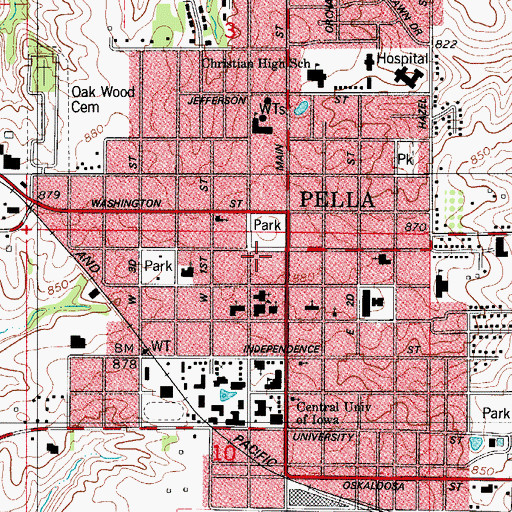 Topographic Map of Covenant Reformed Church, IA