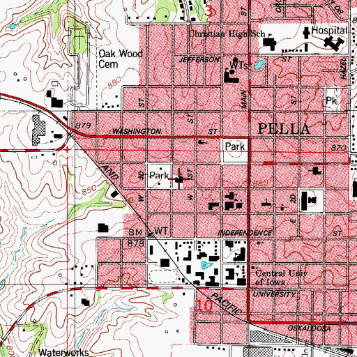 Topographic Map of First Christian Reformed Church, IA