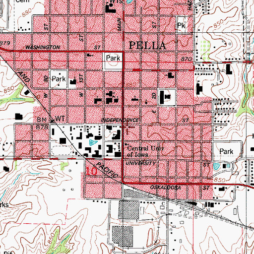 Topographic Map of Berean Baptist Church, IA