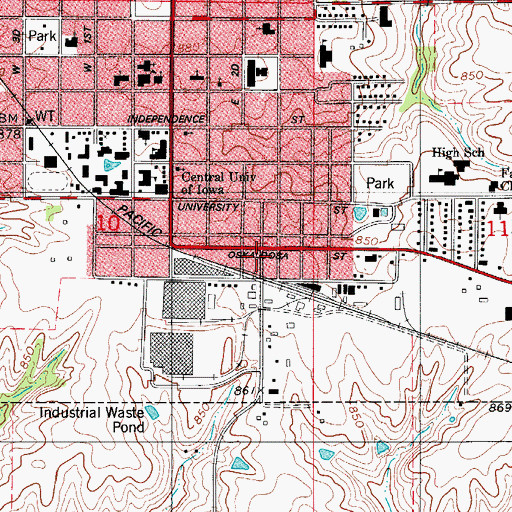 Topographic Map of Federated Fellowship Church, IA