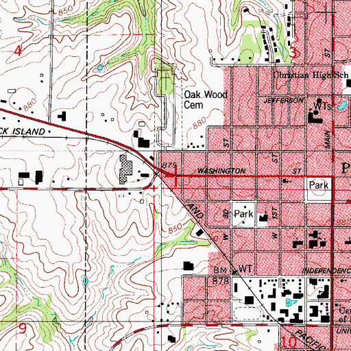 Topographic Map of New Hope Community Church, IA