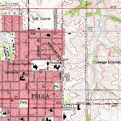 Topographic Map of Tulip Toren, IA
